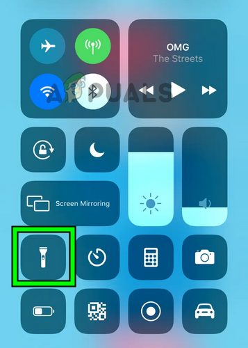 Enable Flash Light in the iPhone's Control Center