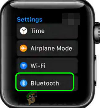 Open Bluetooth Settings in the Apple Watch