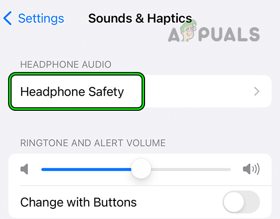 Open Headphone Safety in the Sound & Haptics Settings of the iPhone