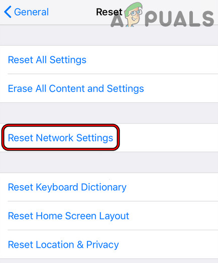Open Reset in General Settings of Your iPhone