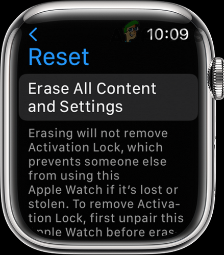 Erase All Content and Settings of the Apple Watch