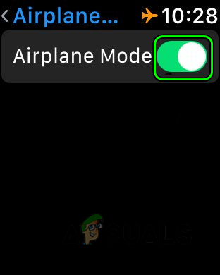 Enable Airplane Mode on the Apple Watch