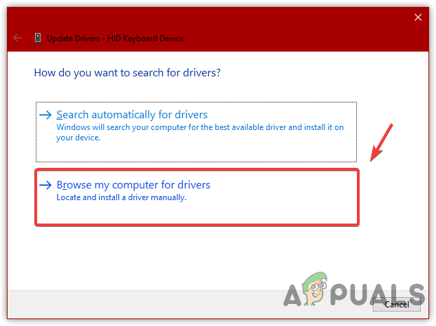 Choose Browse My Computer For Drivers