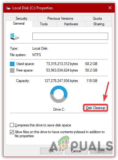 Running Disk Cleanup Utility