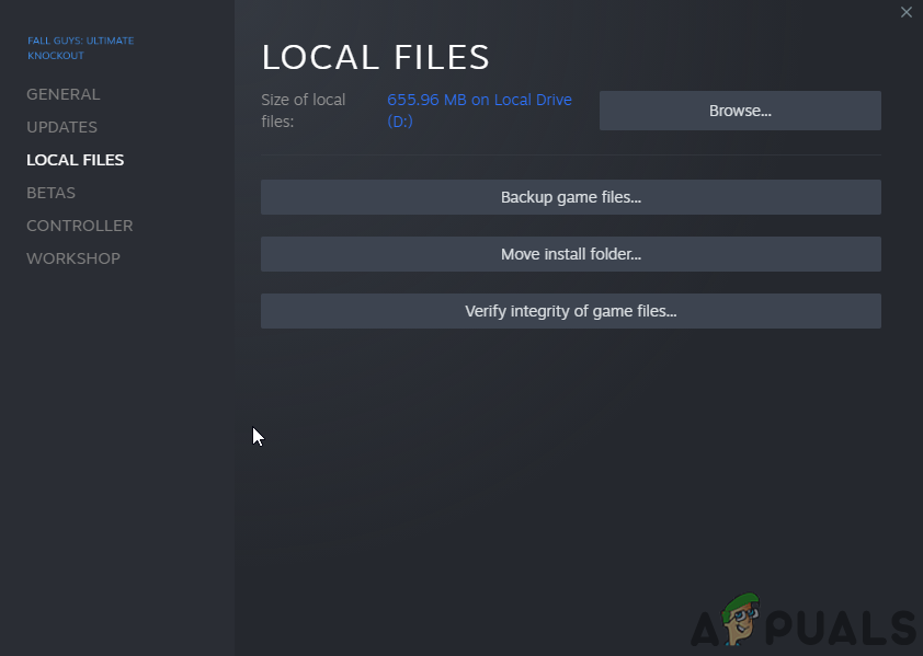 Select Local Files on the left and click on browse