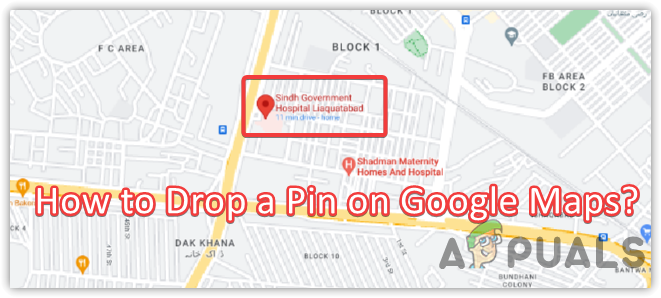 Pin dropped on Google Maps