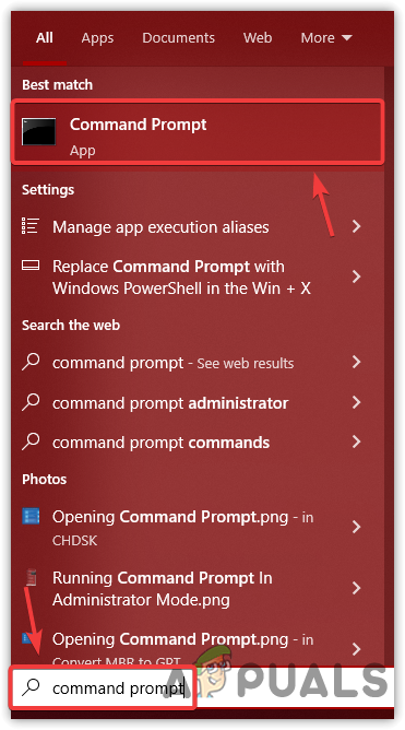 Searching Command Prompt