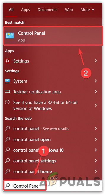 Opening Control Panel On Windows