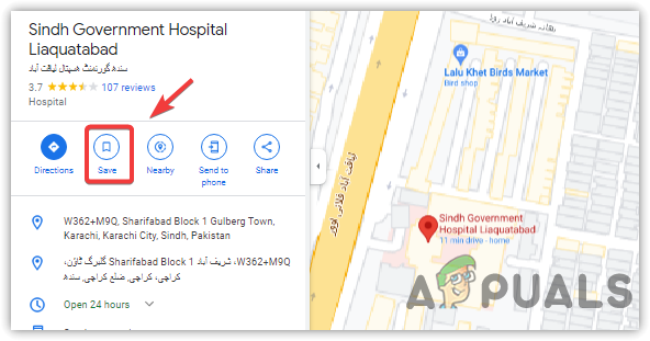 Saving A Location In Google Maps On Desktop