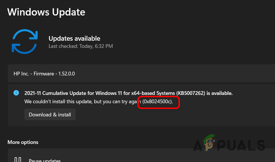 Windows Update Error Code 0x8024500c
