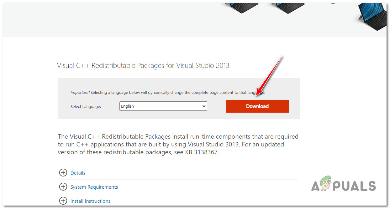 Download Visual C+ Redist Packages