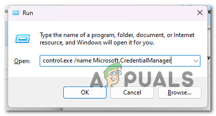 Opening the Microsoft Credentials Manager via Run box
