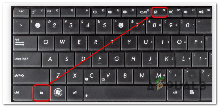 Press and Hold the Touchpad hardware key