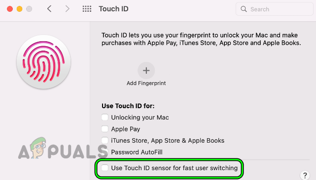 Use Touch ID Sensor for Fast User Switching