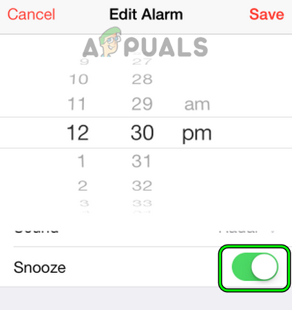 Enable Snooze on an iPhone Alarm