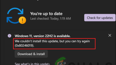 Update Error 0x80246019 in Windows