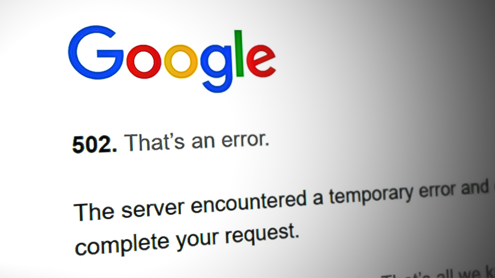 502 Error in Google Meets