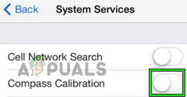 Disable Compass Calibration in the iPhone's System Services