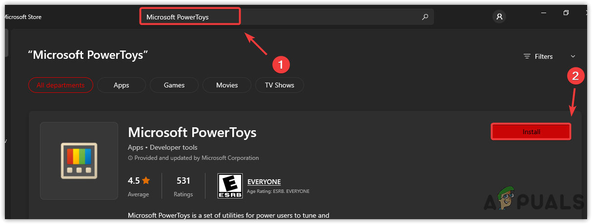 Installing Microsoft PowerToys