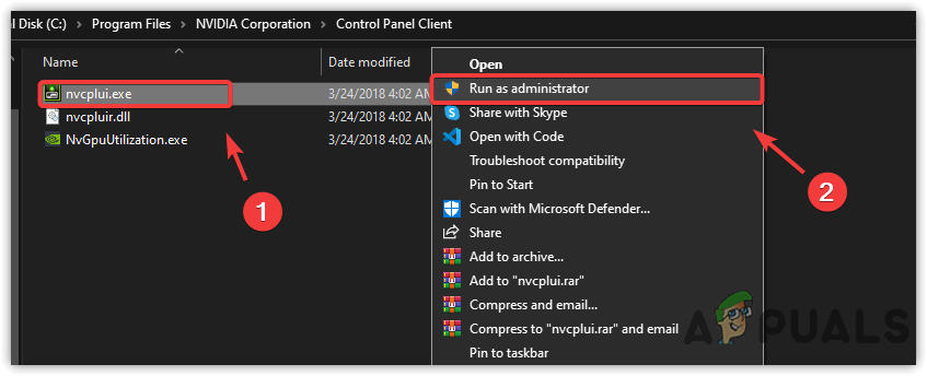 Running Nvidia Control Panel As Administrator