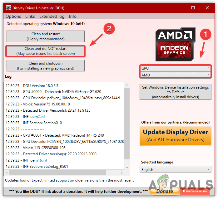 Removing Graphics Driver With DDU