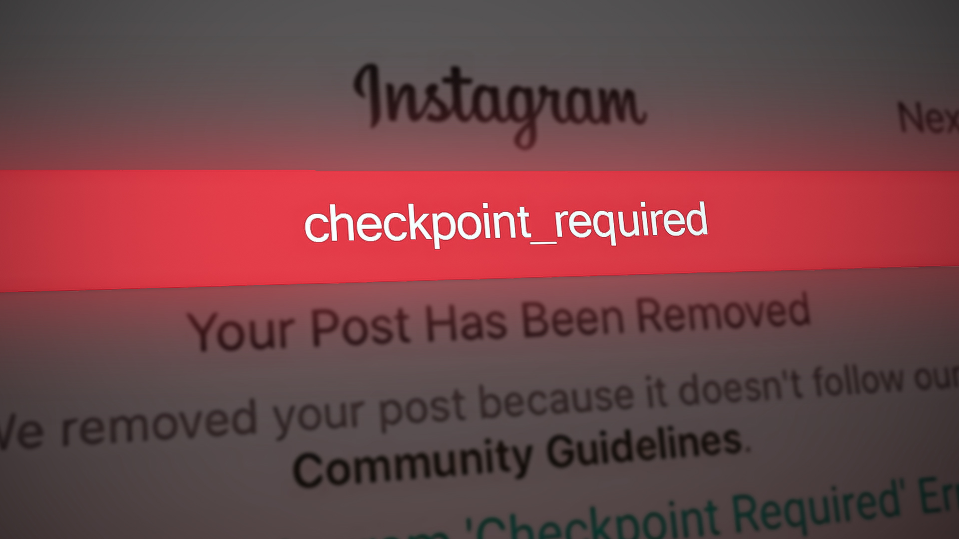 checkpoint_required Error in Instagram