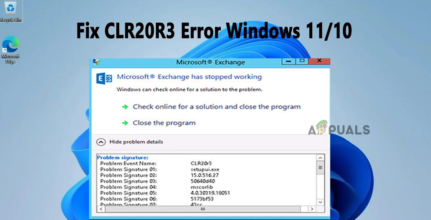 CLR20R3 Error on Windows 11