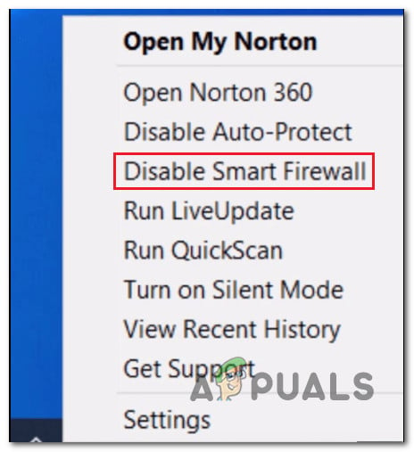 Disable the firewall