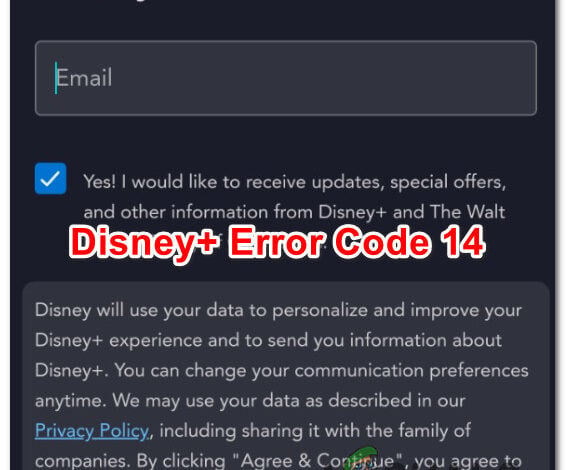 Disney+ Error Code 14