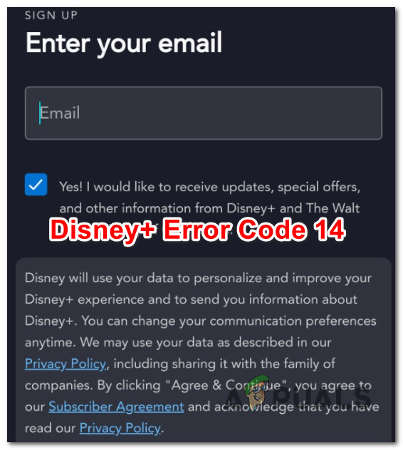 Disney+ error code 14