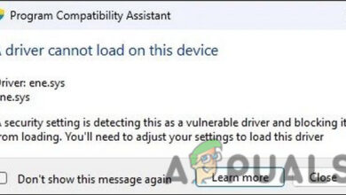A driver cannot load on this device error