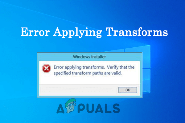 Error applying transforms. Verify that the specified transform paths are valid