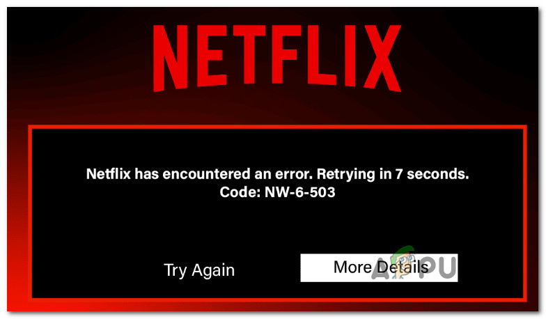 How to fix Netflix error nw-6-503 and nw-6-500