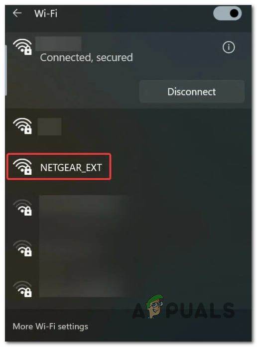 Connect to Netgear.EXT network