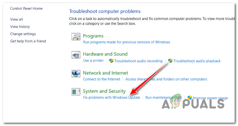 Open the Windows Update Troubleshooter utility