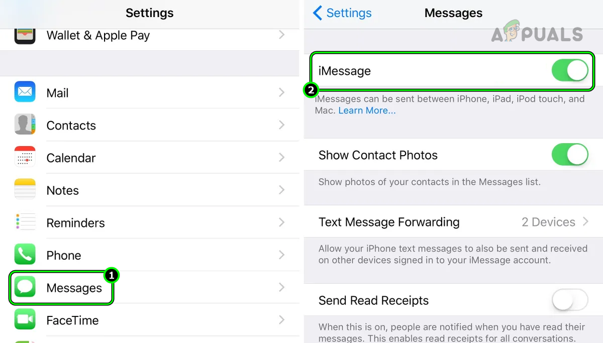 Disable iMessage on the iPhone