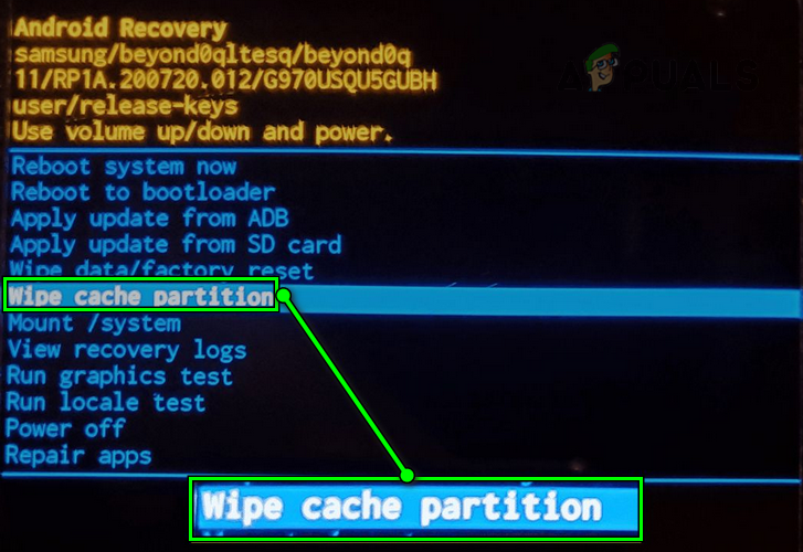 Wipe Cache Partition of the Android Phone