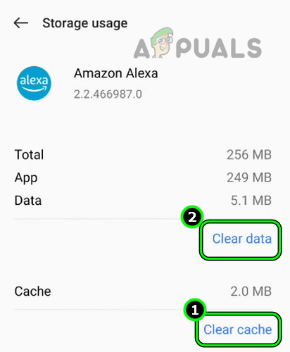 Clear Cache and Data of the Alexa App