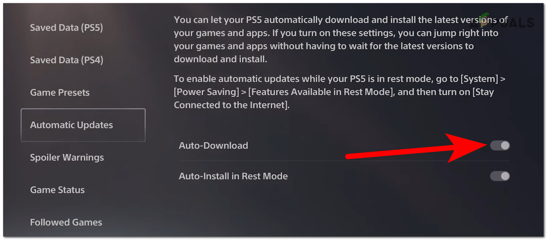 Turning off the Auto-Download feature