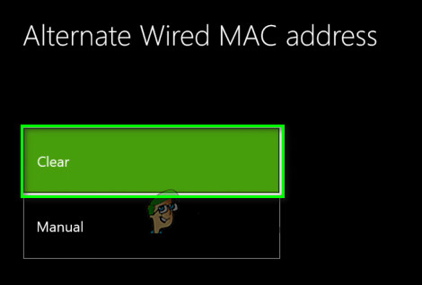 Clear Alternate Mac Address of Xbox