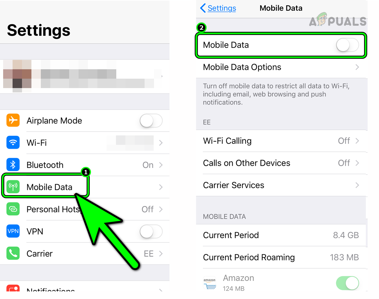 Disable Mobile Data on the iPhone
