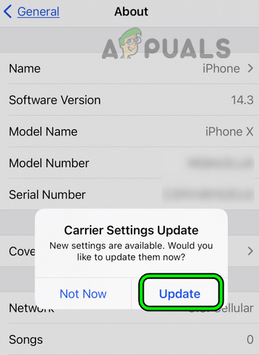 Update Carrier Settings of Your iPhone