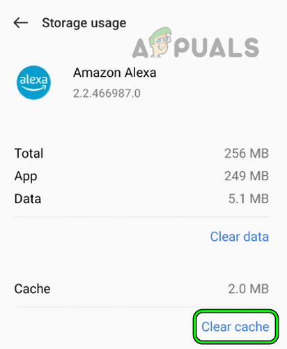 Clear Cache of the Amazon Alexa App