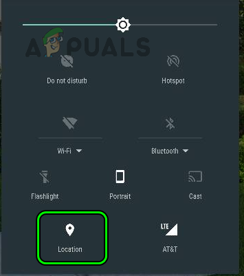 Disable Location in the Android Phone's Quick Settings 
