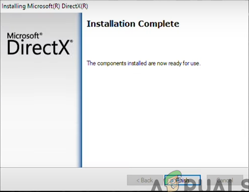 DirectX Install Completed