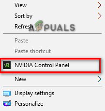 Opening NVIDIA Control Panel