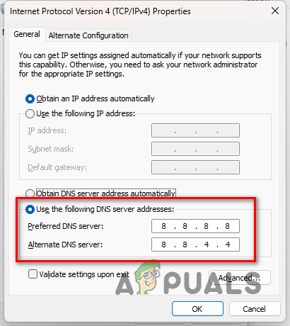Changing DNS Server