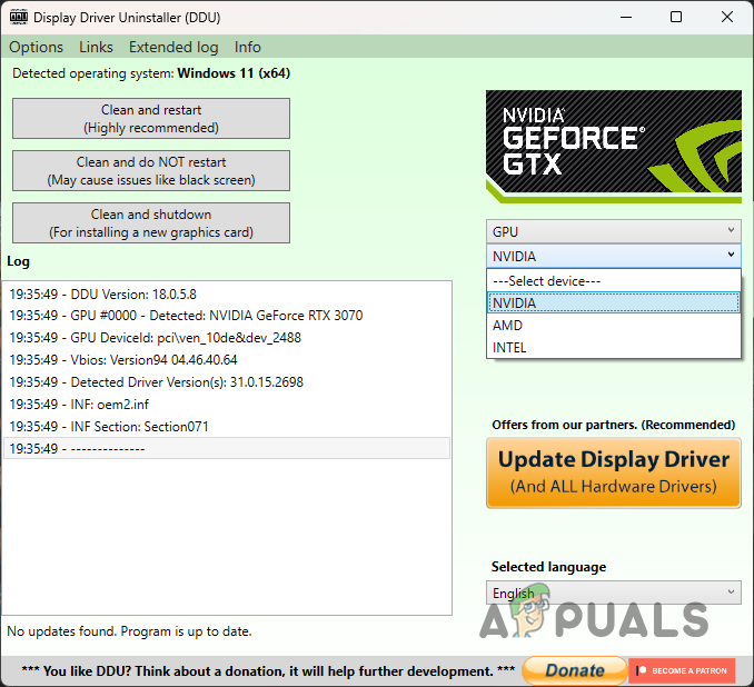 Selecting GPU Manufacturer