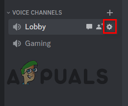 Opening Channel Settings on Discord