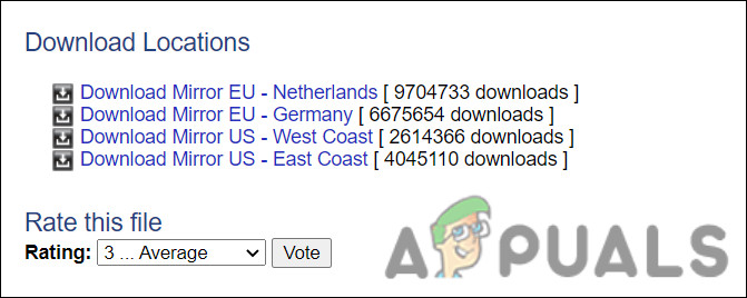 Choose a download location and download the tool